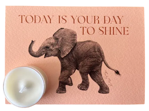 Theelicht wenskaart | Today is your day to shine