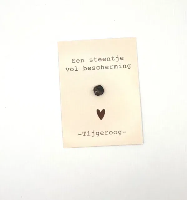 Edelsteen cadeau kaartje Tijgeroog