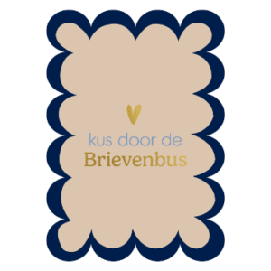 Kus door de brievenbus | Wenskaart