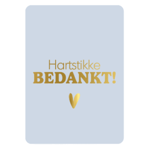 Hartstikke bedankt!  | Wenskaart