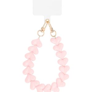 Hart telefoonkoord | Licht Roze