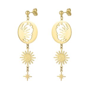 Oorbellen let the sun shine | Goud