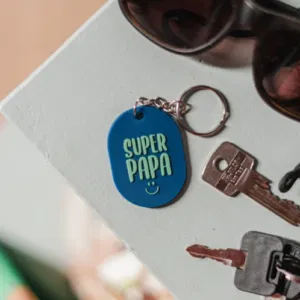 Sleutelhanger ovaal - Super papa
