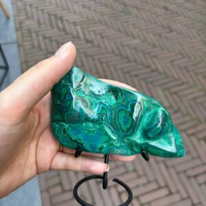 Malachiet chrysocolla op standaard