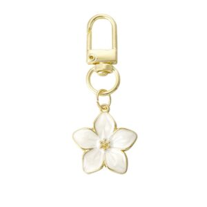 Bloem Sleutelhanger | Goud Fucsia