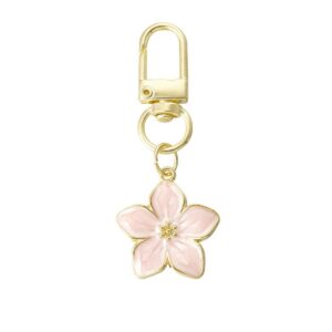 Bloem Sleutelhanger | Goud Roze