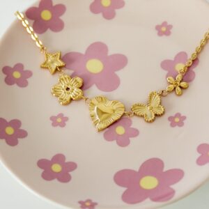 Rond Sieraden Schaaltje Bloem | Roze