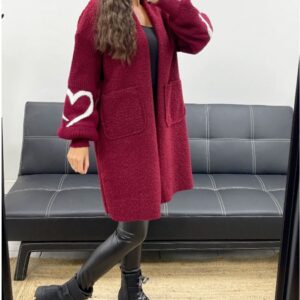 Jas hart | Bordeauxrode