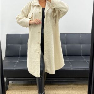 Lang teddy vest | beige