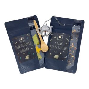 Fijne Feestdagen cadeaupakket | Thee & Chocolade