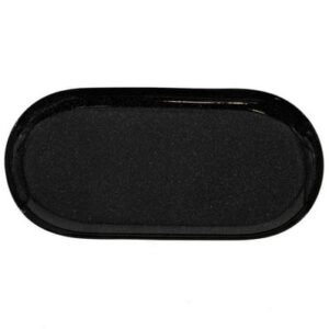 Metalen dienblad ovaal zwart