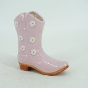 Aardewerk vaas cowboylaars | roze