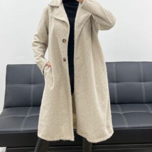 Oversized lange jas | beige