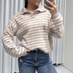 Trui streep | beige