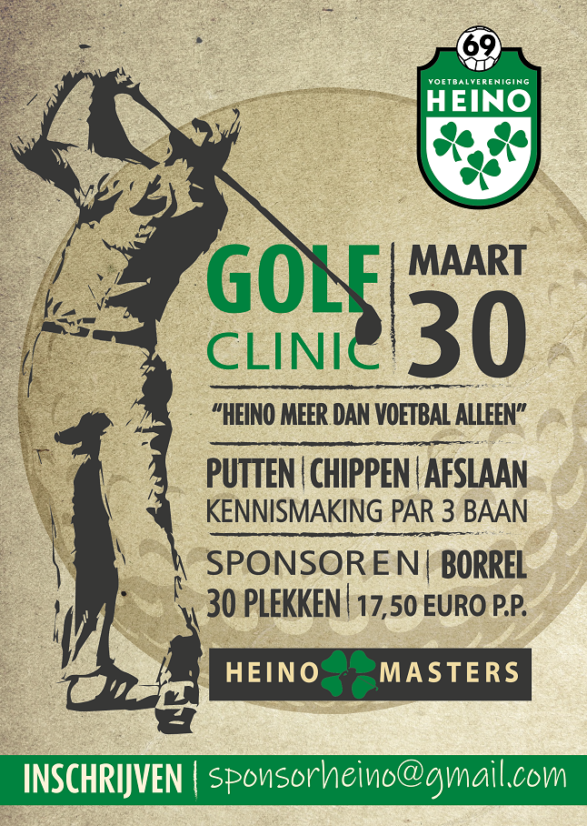 Flyer Golfclinic vvHeino-Heino Masters 2022