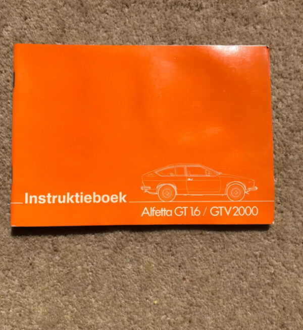 Instruktieboek Alfetta GT1.6/GTV2000