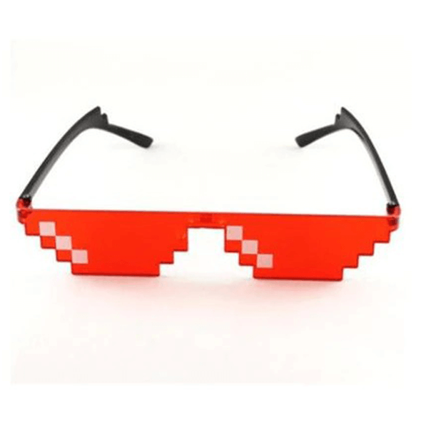 pixel zonnebril rood
