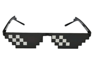 pixel zonnebril zwart